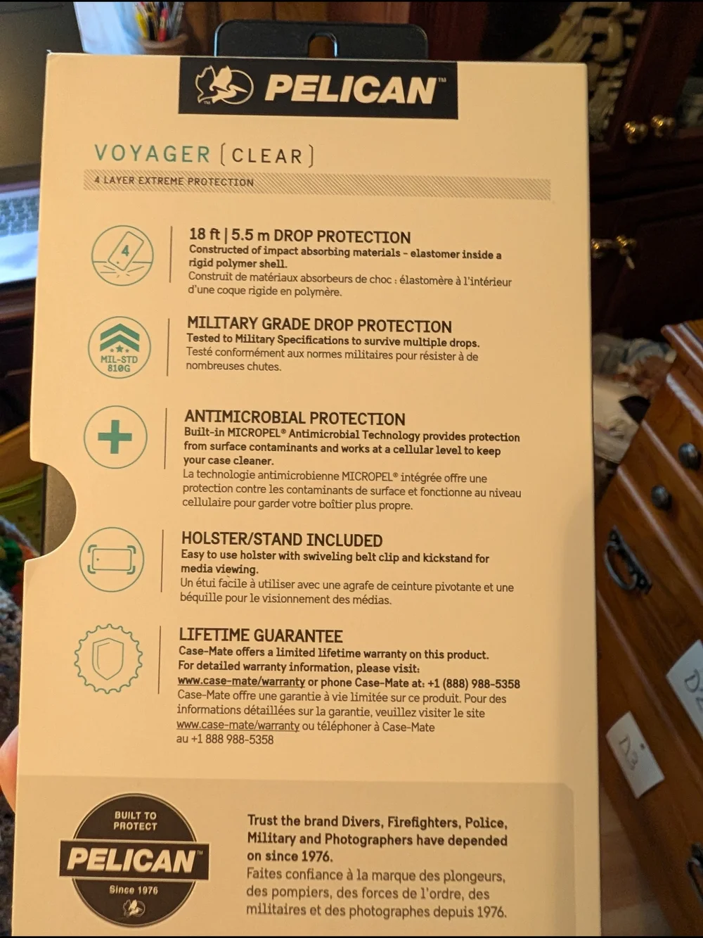 NIB Pelican Voyager Clear Protective Case for Samsung Galaxy S20 FE 5G